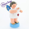 Herzengel stehend mit Baby Mädchen, blaue Flügel