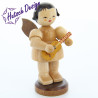 Engel stehend groß mit Ukulele, natur