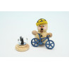 Mountainbiker natur mit blauem Bike 8cm