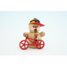 Mountainbiker natur mit rotem Bike 8cm