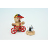 Mountainbiker natur mit rotem Bike 8cm