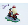 Schaf Racy mit rotem Motorrad 7,5cm