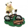 Schaf "Bikey", mit Fahrrad