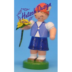 Blumenjunge blau/orange