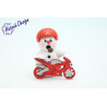 Biker weiß mit rotem Bike 8cm