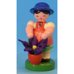 Blumenmädchen orange/blau