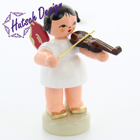 Engel stehend mit Violine, rote Flügel