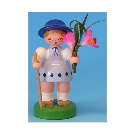 Blumenmädchen hellblau/blau