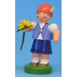 Blumenjunge blau/orange