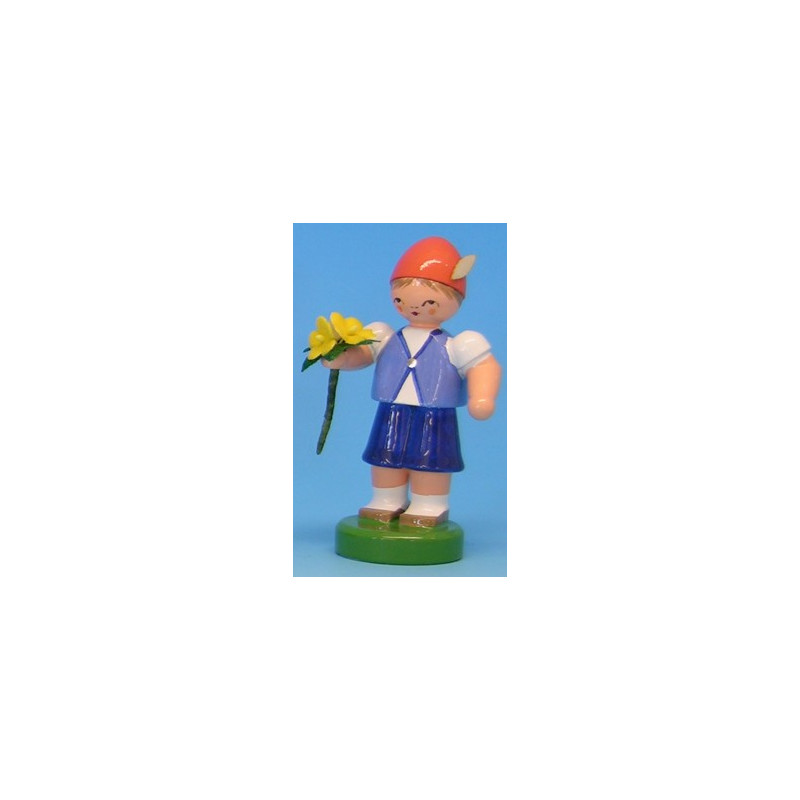 Blumenjunge blau/orange