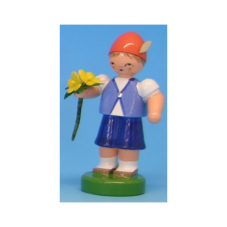 Blumenjunge blau/orange