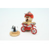 Biker natur mit rotem Crossmotorrad 8cm