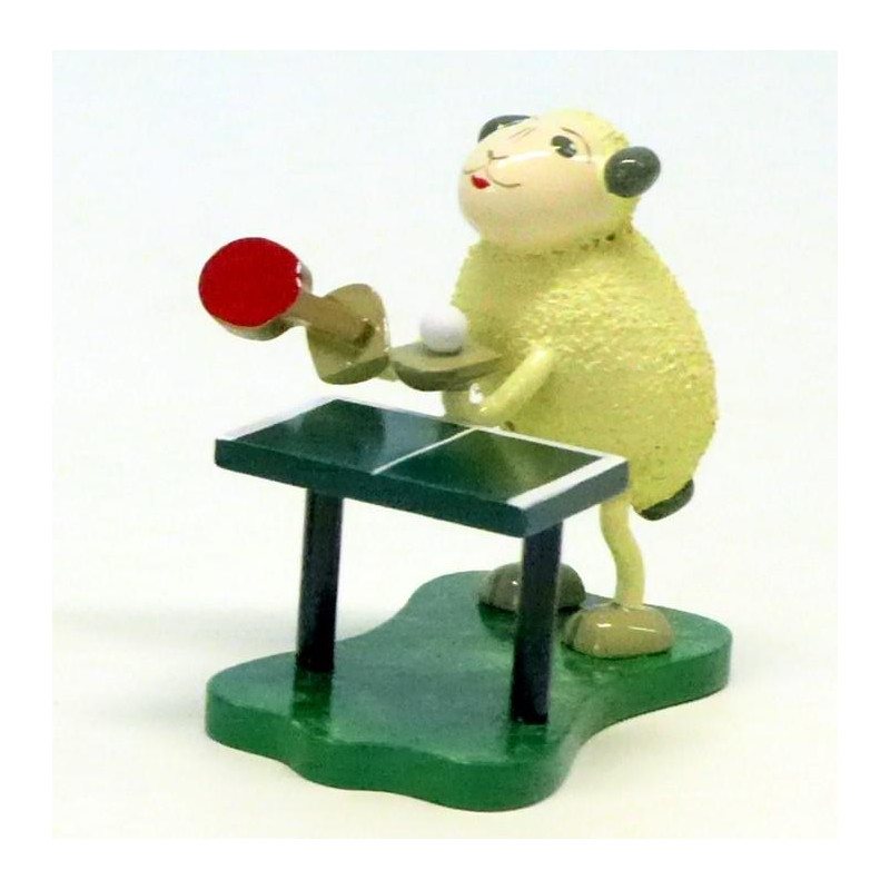 Schaf "Bolli", Tischtennis spielend