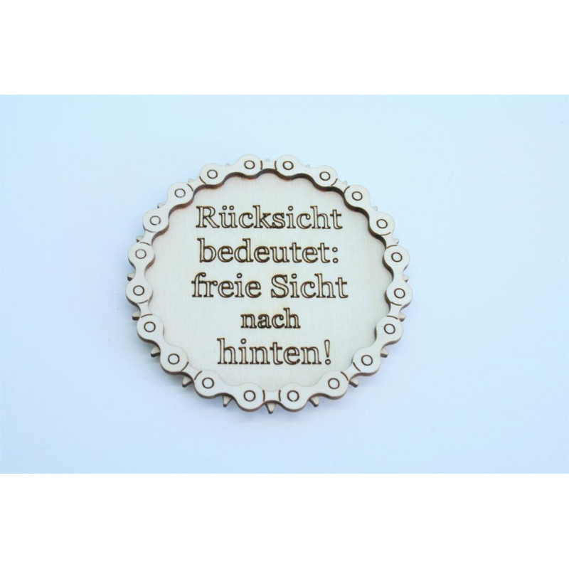 Bierdeckel Spruch Kettenblatt gelasert 1Stück