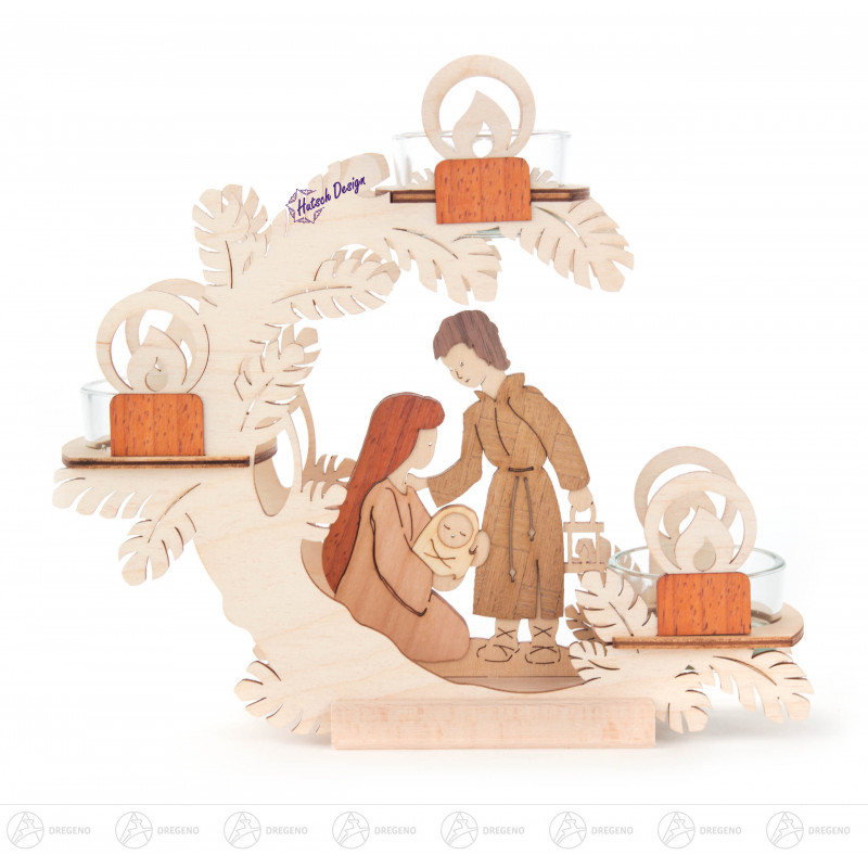 Teelichtkranz Christi Geburt