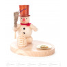 Kerzenhalter Schneemann natur