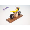 Raeuchermotorrad Cross gelb  27 x8 x 16cm