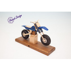 Raeuchermotorrad Cross blau...