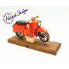 Raeuchermoped Simson Schwalbe rot 28x8x14,5cm