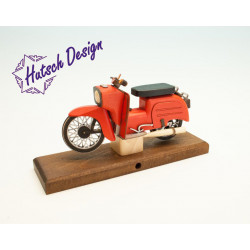 rote Schwalbe Raeuchermoped Simson 28x8x14,5cm