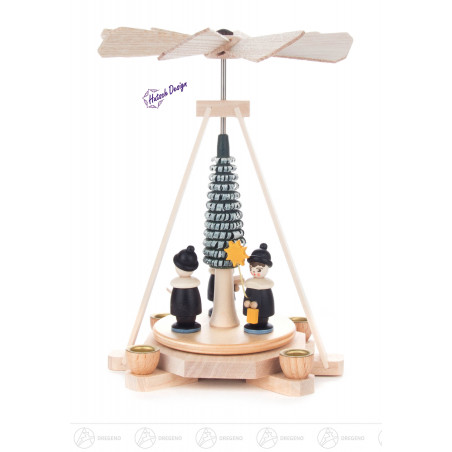 Miniatur Pyramide mit Kurrende schwarz