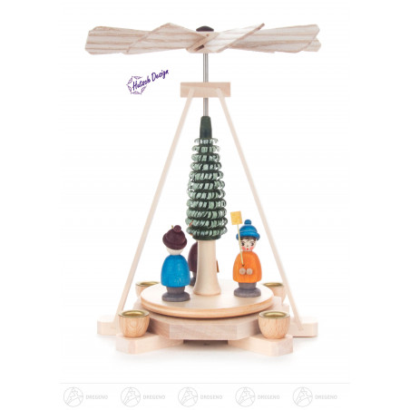 Miniatur Pyramide mit Laternenkindern