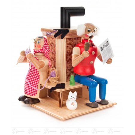 Rauchmann Oma und Opa am Ofen