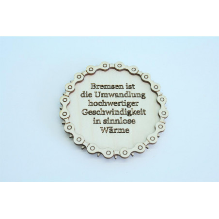 Bierdeckel Sprüche Kettenblatt gelasert 1Stück