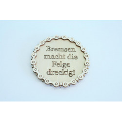 Bierdeckel Sprüche Kettenblatt gelasert 1Stück