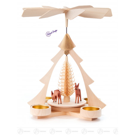 Pyramide mit Rehen  für Teelichter