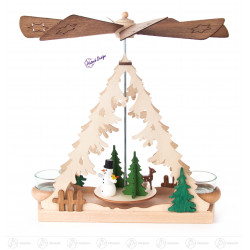 Tischpyramide Schneemann