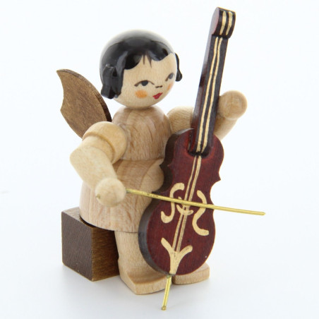 Engel sitzend mit Cello, natur