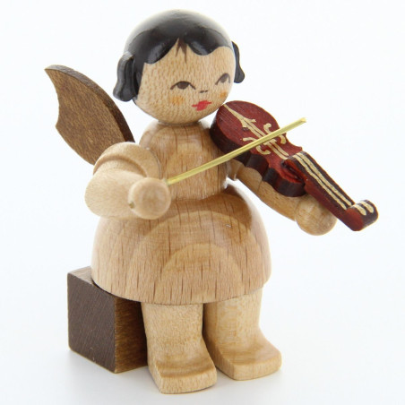 Engel sitzend mit Violine, natur
