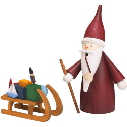 Weihnachtswichtel mit Schlitten 16cm