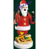 Räuchermann Weihnachtsmann mit Schlitten  19 cm