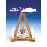 Pyramide mit Bergmann und Engel  H 23 cm