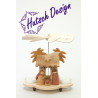 Pyramide Heilige Familie natur  19,5 cm