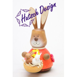 Wackelhase mit Babys  9,8 cm