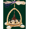 Pyramide Seiffener Kirche mit Kurrende, für Teelichte  27 cm