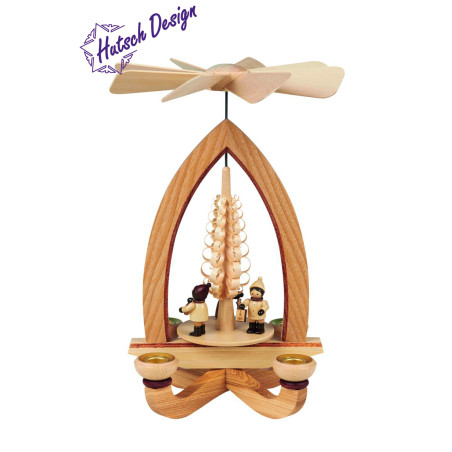 Pyramide mit Lampionkinder  (4,5 cm) 28cm