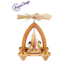 Teelichtpyramide mit Faltenrockengel 26cm