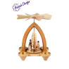 Teelichtpyramide mit Christi Geburt 26cm