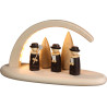Bogen natur LED beleuchtet Weihnachtssänger 13 x24 x10cm