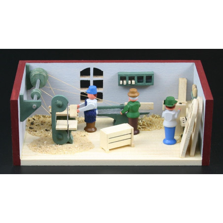 Miniaturstübchen Tischlerei 11cm x 6cm x 4cm