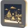 Square Standbild LED Maritim, weiß/blau  29 x 29 x 5,5 cm
