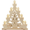 LED Lichterspitze 7 flg. Baum mit roten Kugeln 38,0 x 43,0 x 4,5 cm