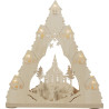 LED Lichterspitze 7 flg. Seiffener Kirche  38,0 x 43,0 x 4,5 cm