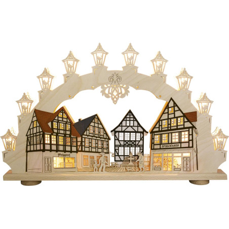 Lichterbogen 15 flg. Altstadt, Motiv einseitig 66,0 x 41,0 x 6,0 cm
