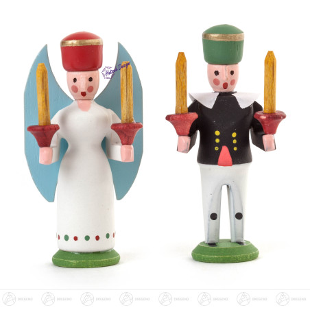 Miniatur-Engel und Bergmann