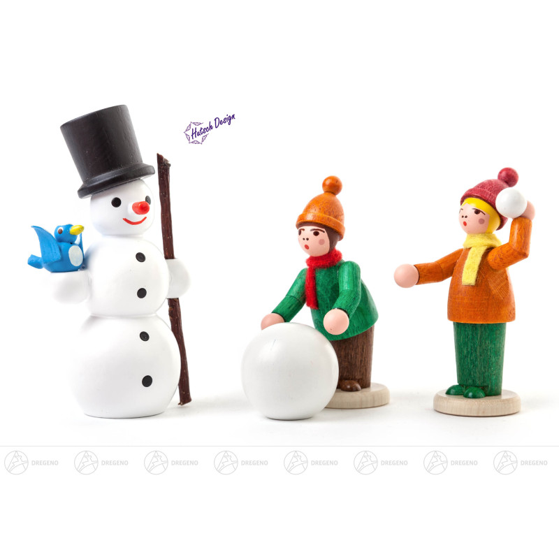 2 Kinder mit Schneemann (4)